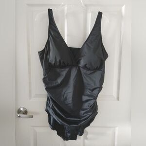 Ruby Ribbon Black One Piece Swimsuit Size 20 NWOT